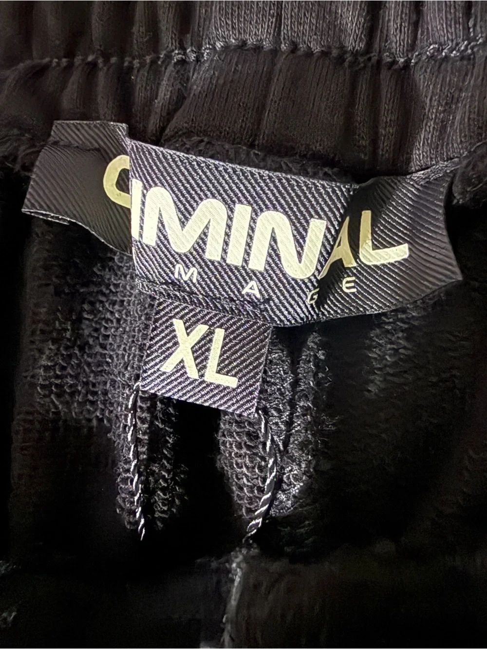 Criminal Damage Black Logo Fleece Shorts - Black